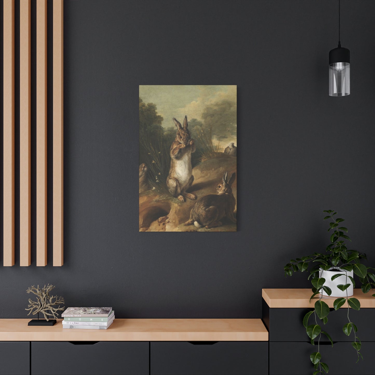 Rabbit In Wild Painting Wall Art & Canvas Prints