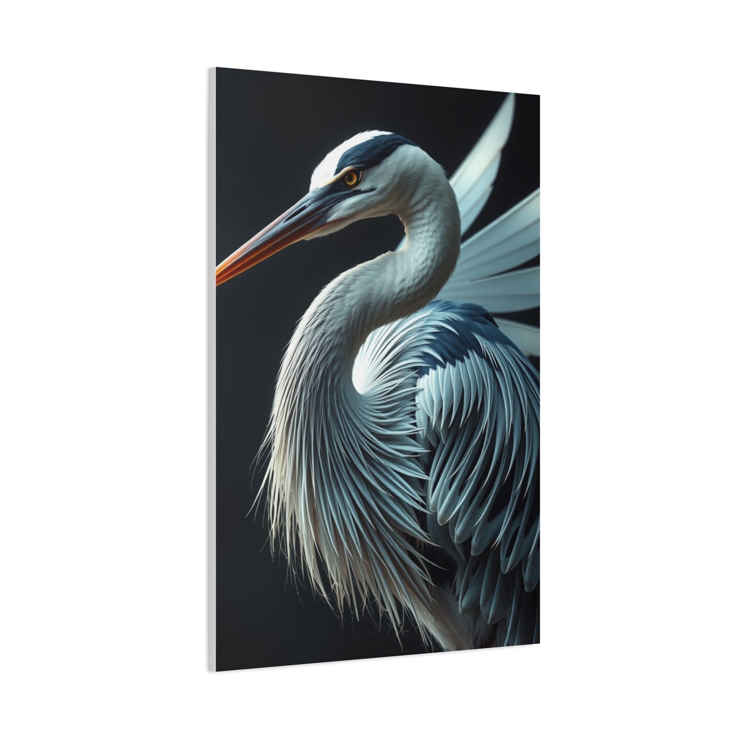 Opulent Heron Tableau wall art & canvas print