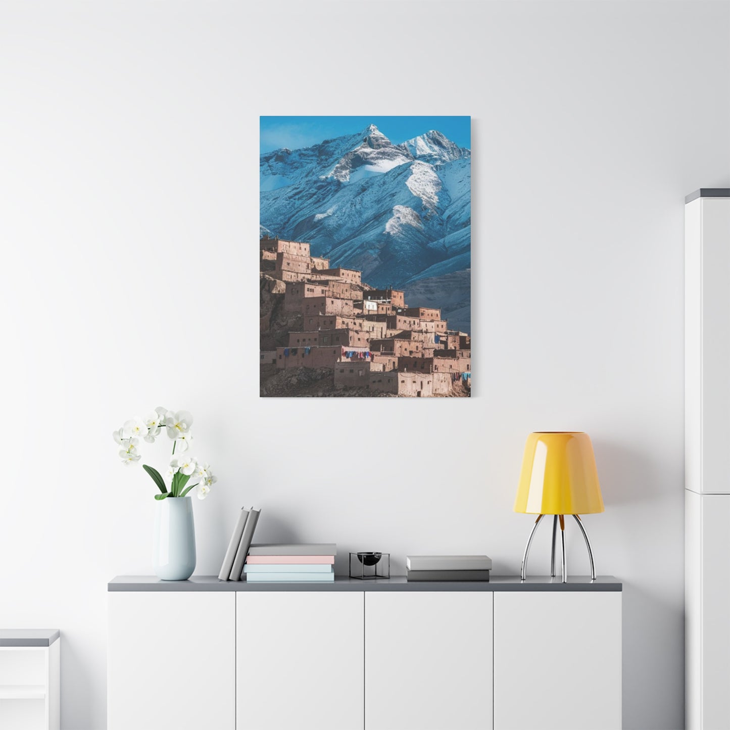 Snowy Mountain & Monastery Wall Art & Canvas Prints