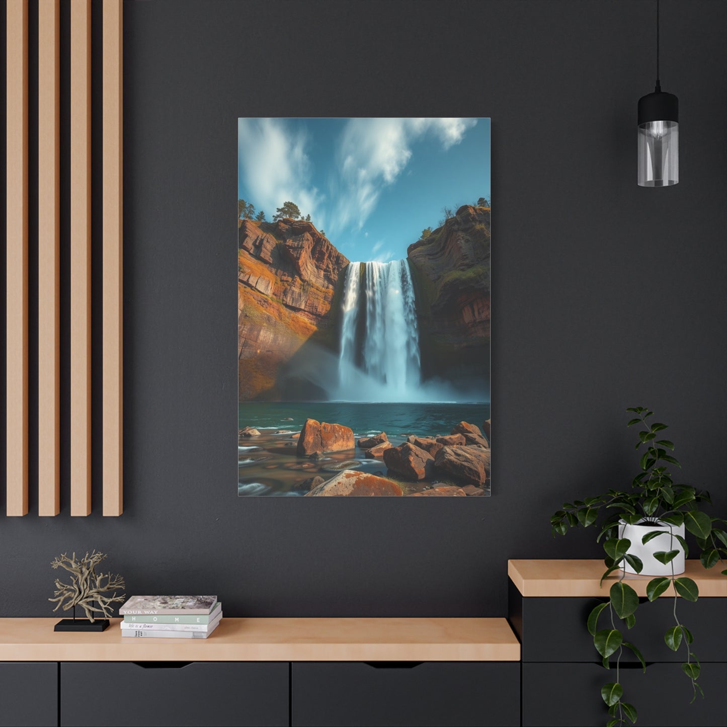 Opulent Waterfall Illusion Wall Art & Canvas Print