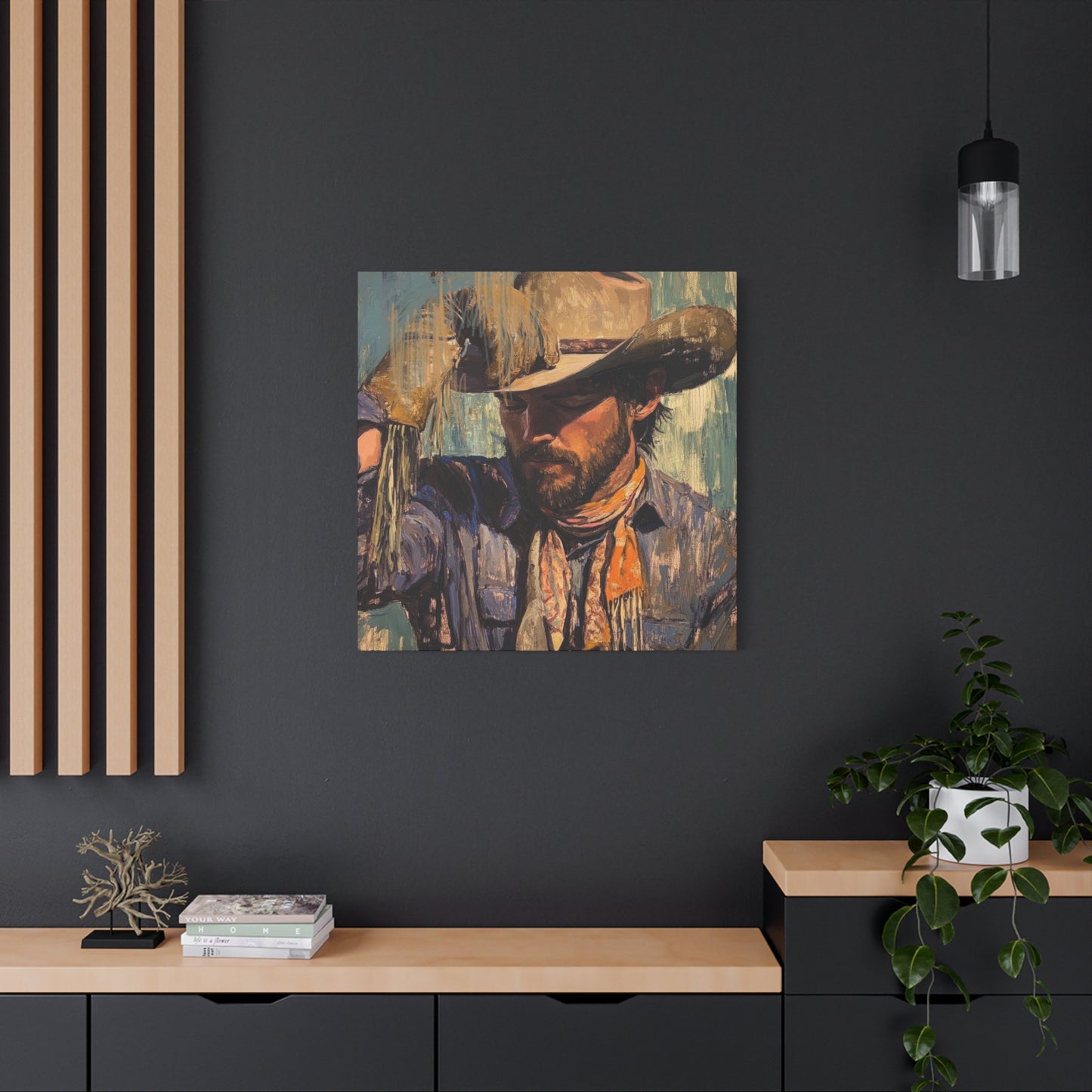 Cowboy Brushed Wall Art & Canvas Prints