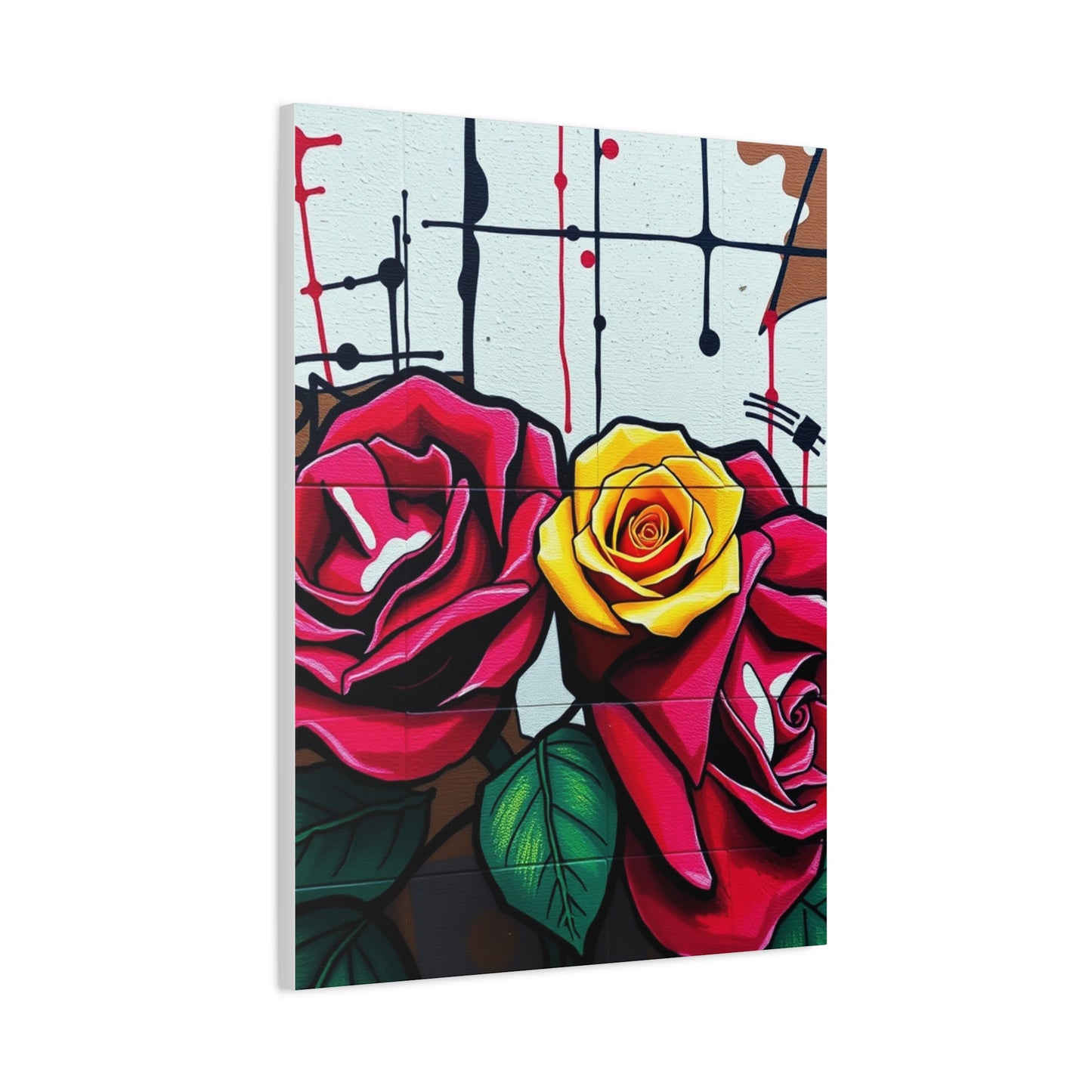 Graffiti Rose Splendor Wall Art & Canvas Print