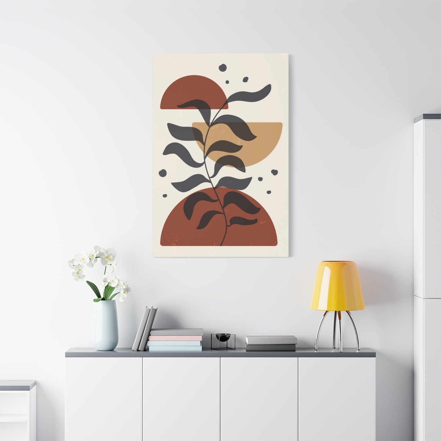 Branch And Geometry Earth Tones Wall Art & Canvas Prints