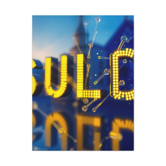 Blue & Yellow Art Luxury Canvas Wall Art & Canvas Print