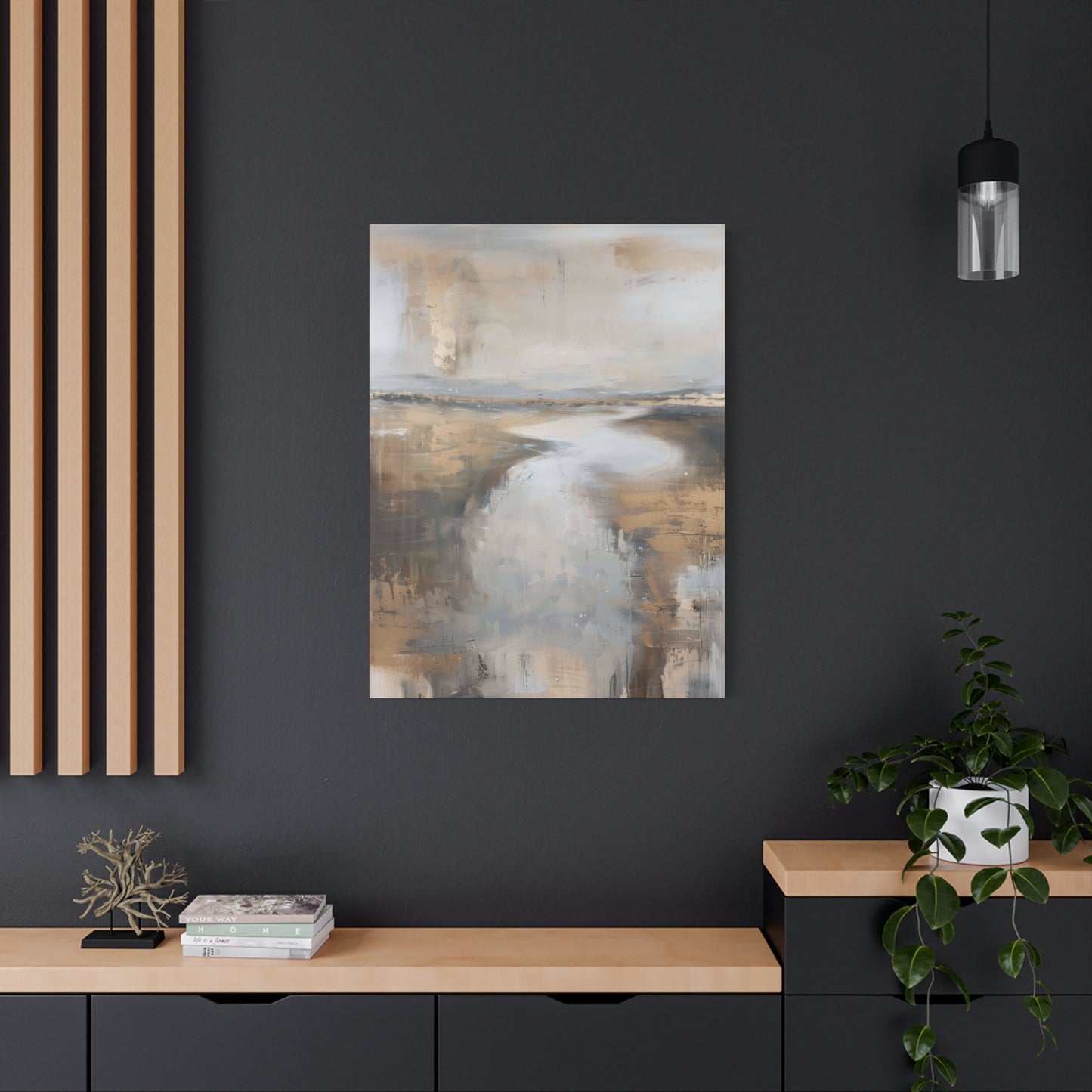 Golden Riverbank Earthy Wall Art & Canvas Prints