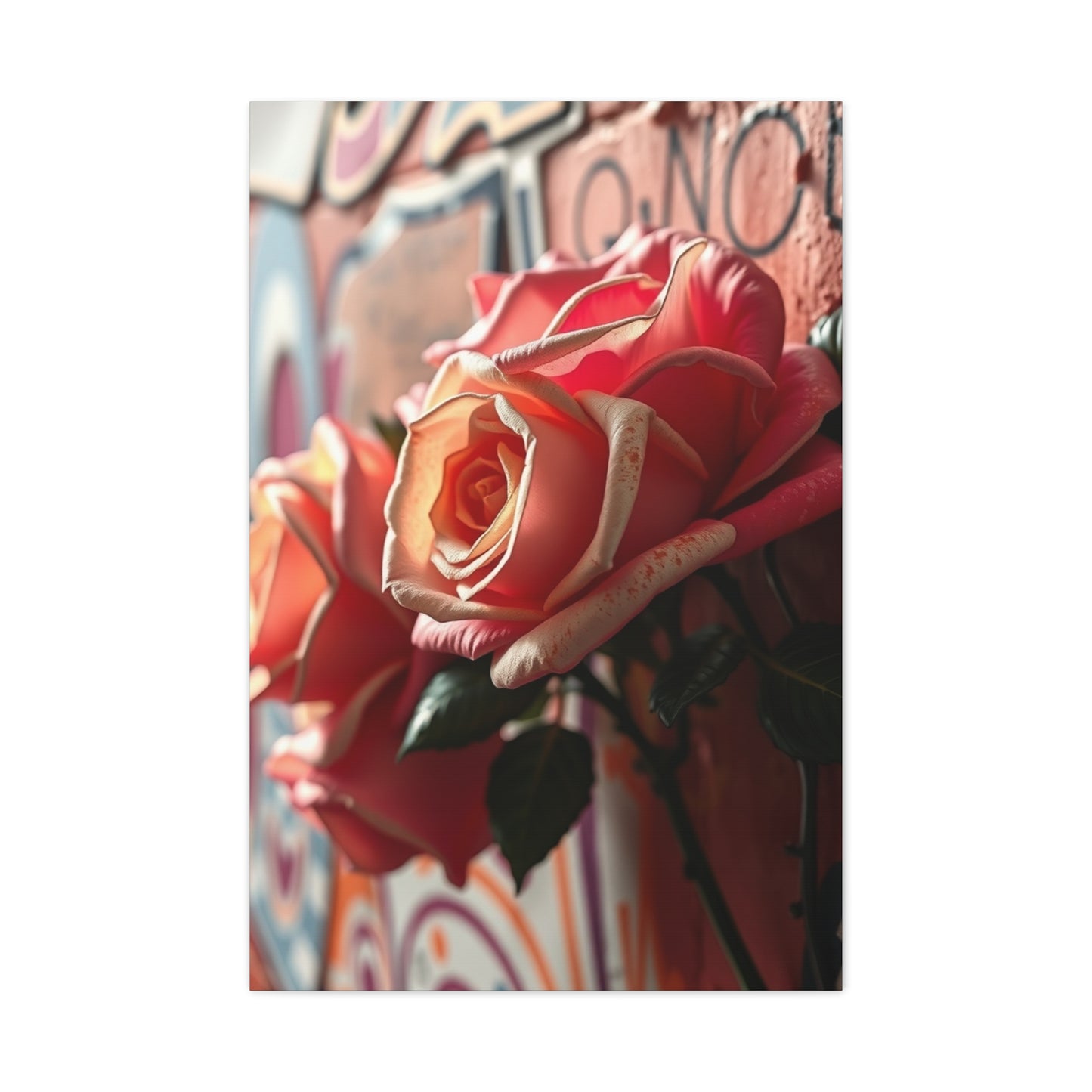 Graffiti Roses Art Premium Canvas 20 Wall Art & Canvas Print