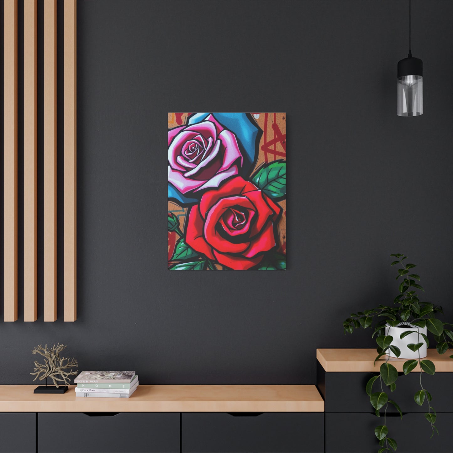 Graffiti Roses Art Premium Canvas 19 Wall Art & Canvas Print