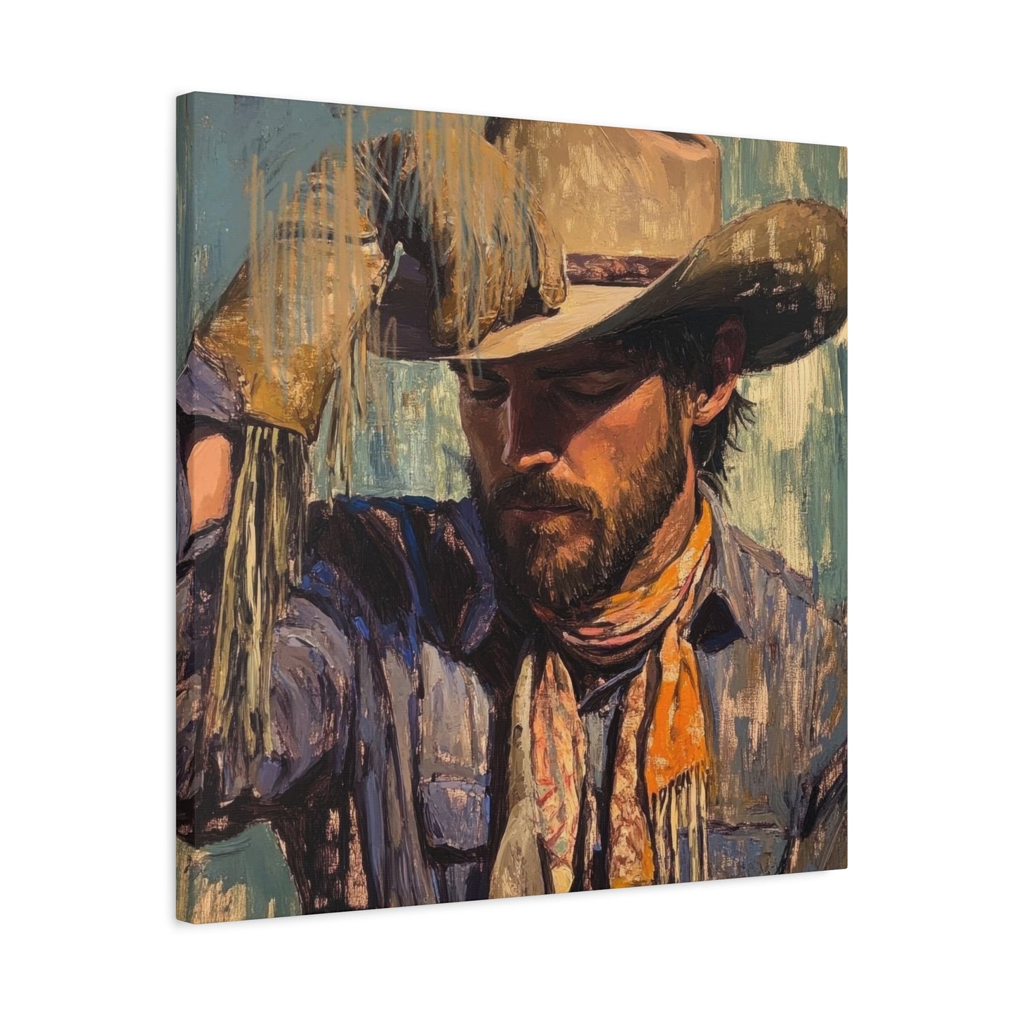Cowboy Brushed Wall Art & Canvas Prints