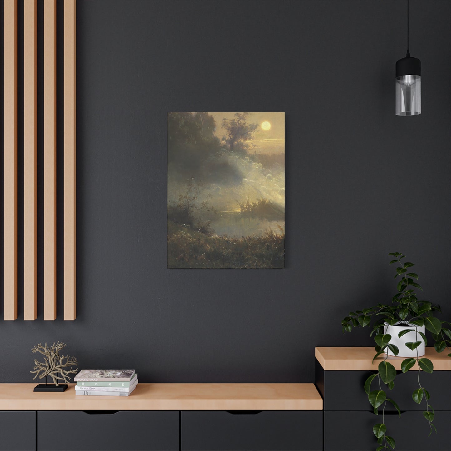 Dark Foggy Moonlit Wall Art & Canvas Prints