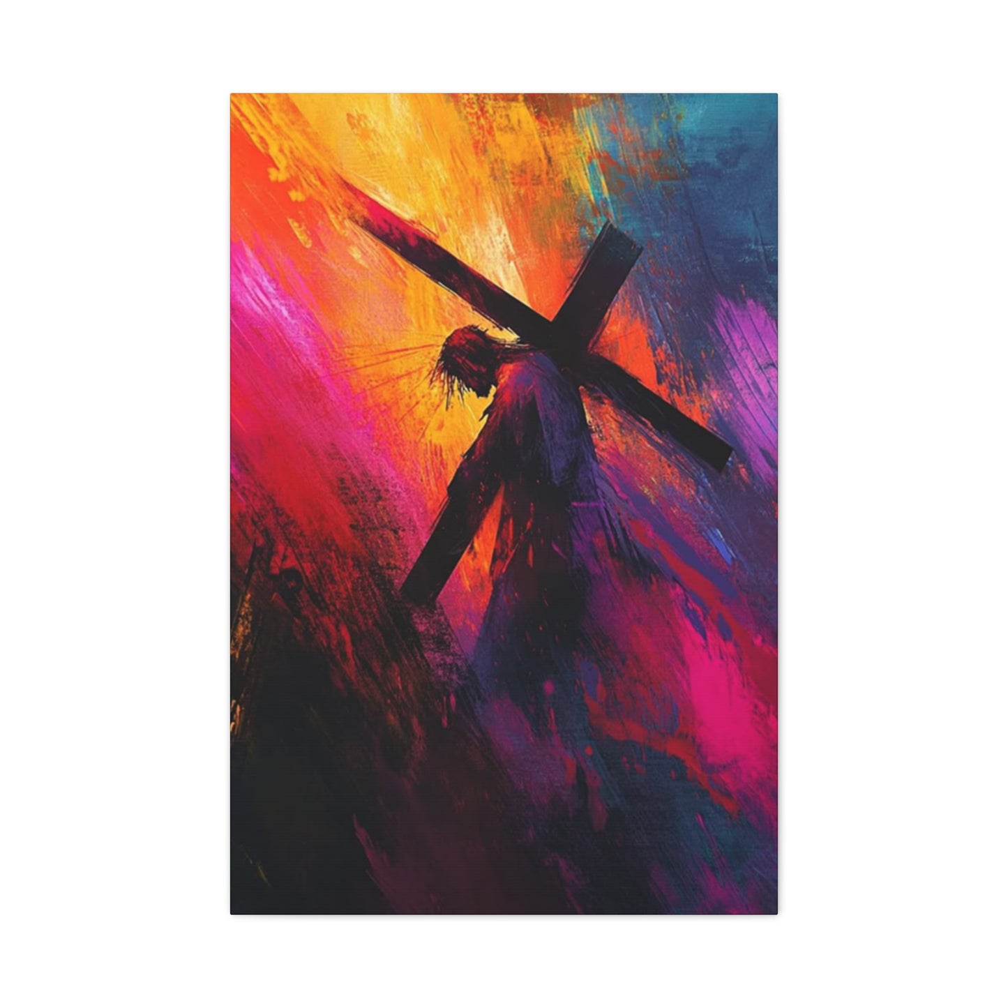 Abstract Jesus Caring Cross Wall Art & Canvas Prints