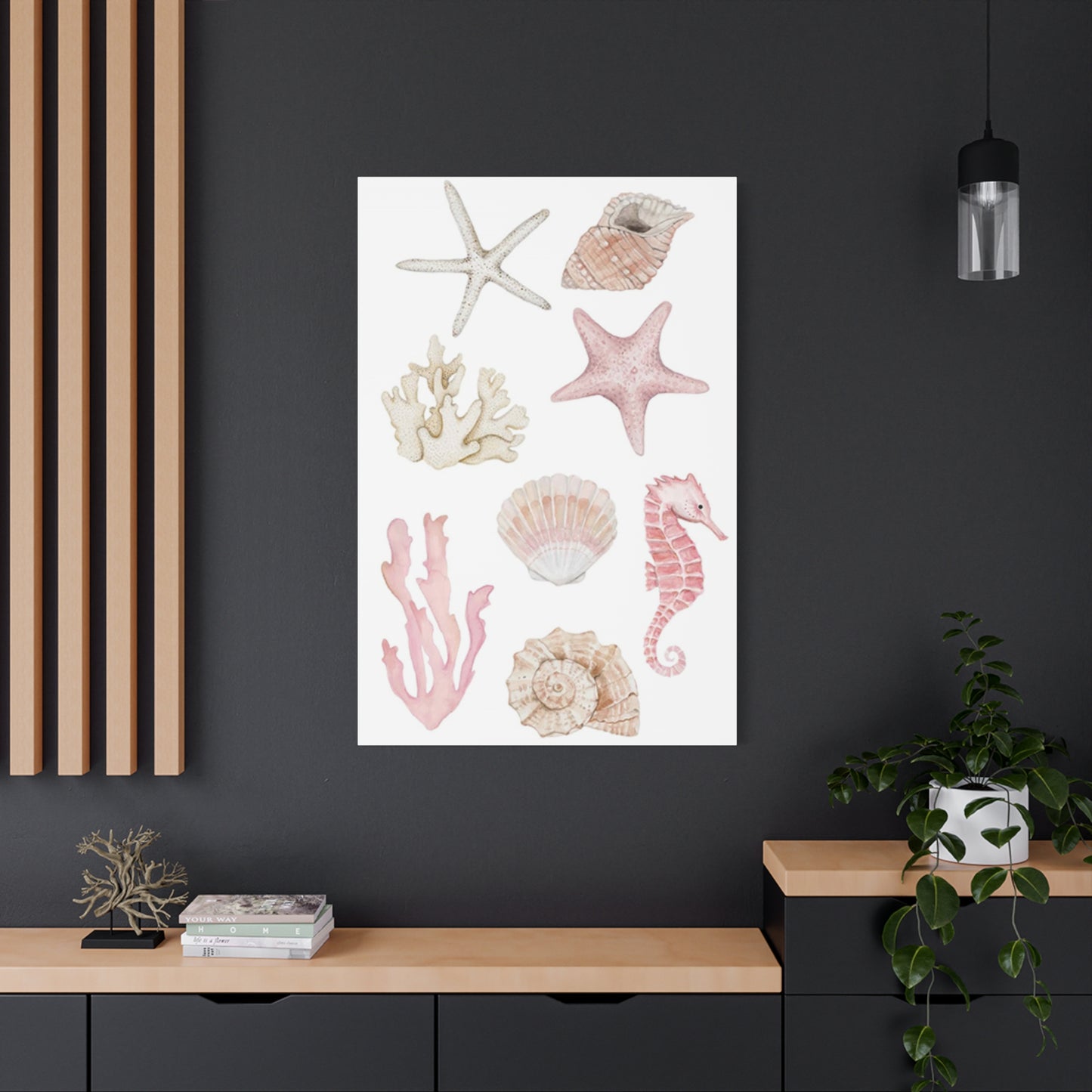 Beautiful Pink Shell Shape Poster Wall Art & Canvas Prints