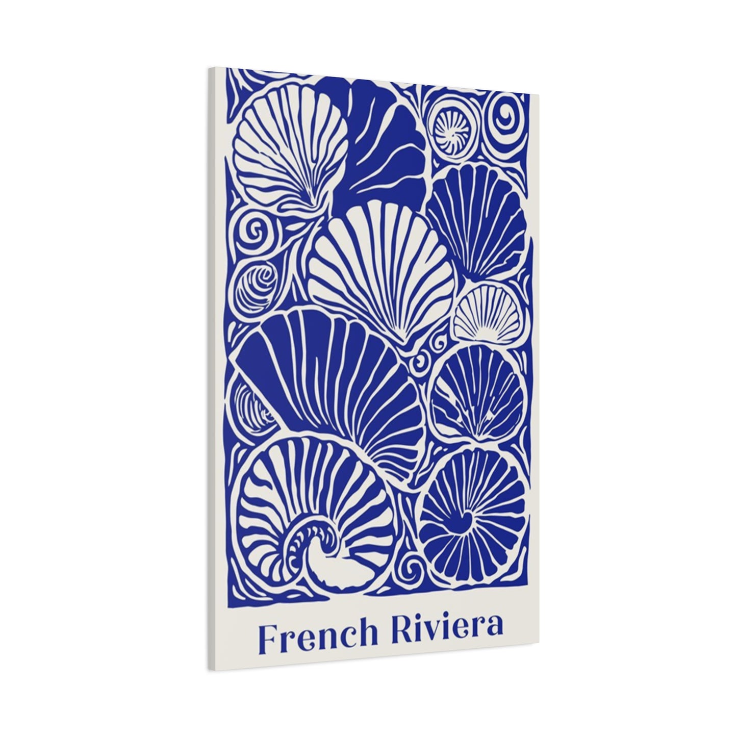 Beautiful Blue Shell Shapes Poster Wall Art & Canvas Prints