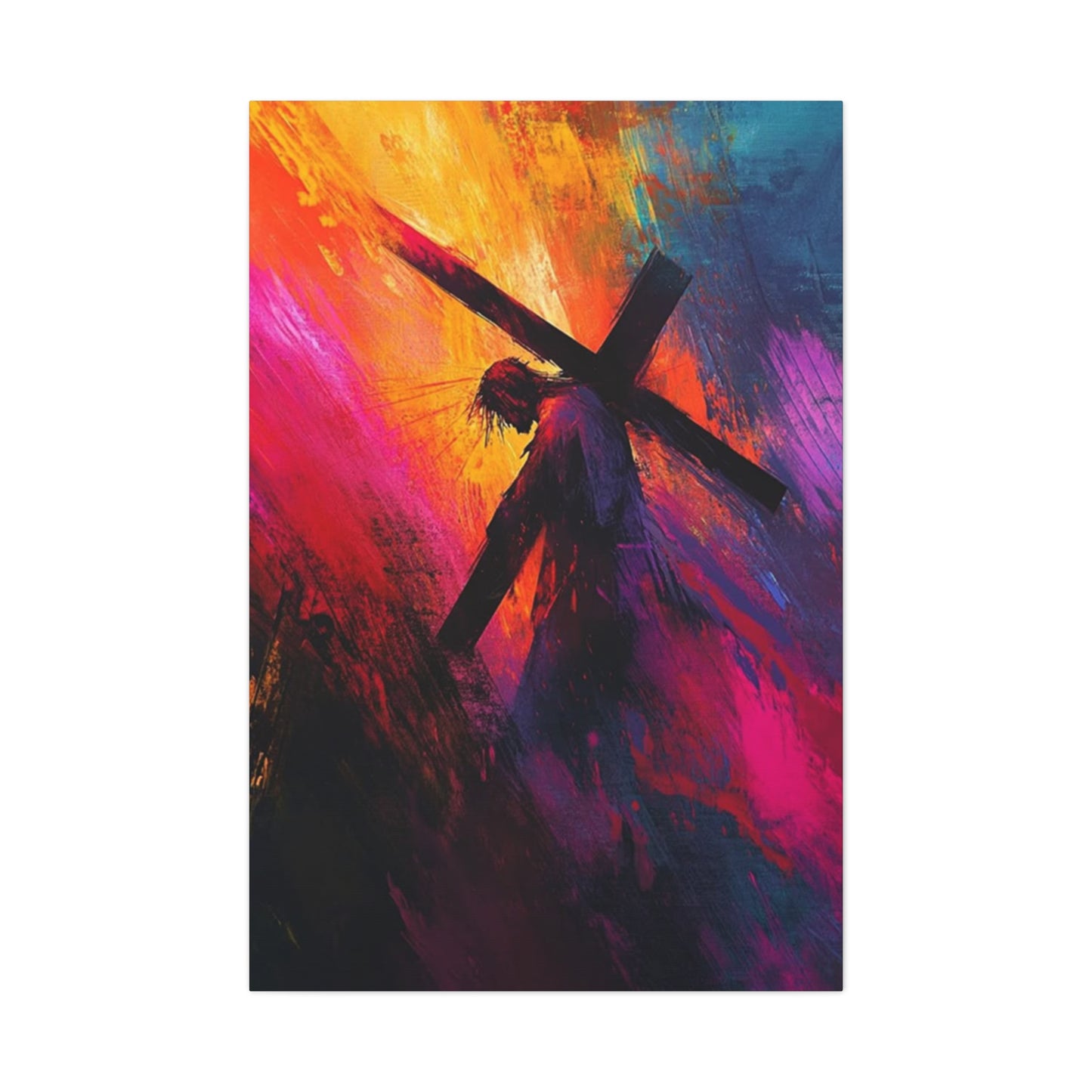 Abstract Jesus Caring Cross Wall Art & Canvas Prints