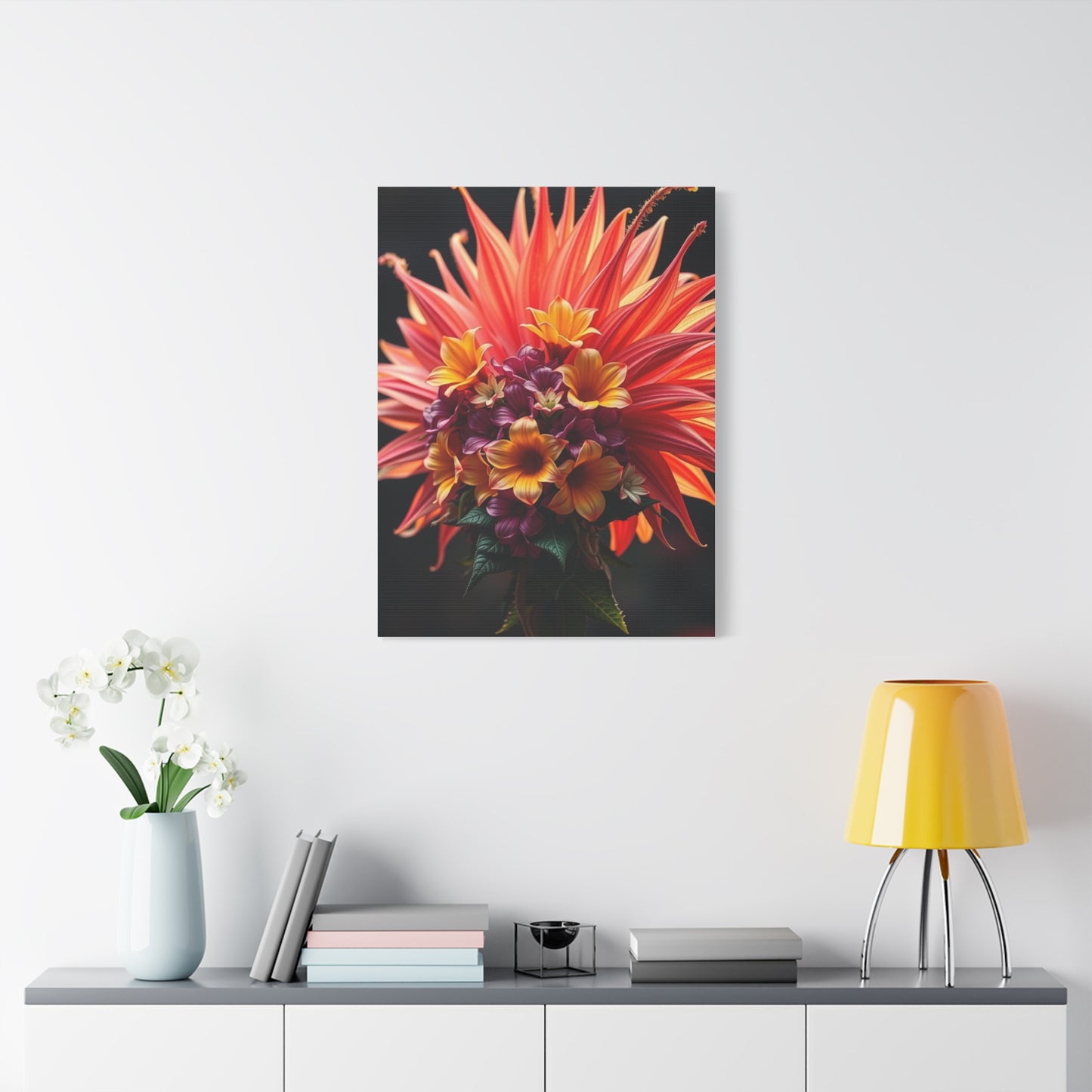 Radiant Blooming Facade Wall Art & Canvas Print