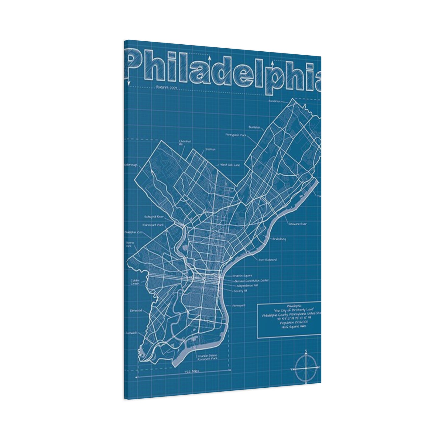Map Of Philadelphia Poster Wall Art & Canvas Prints