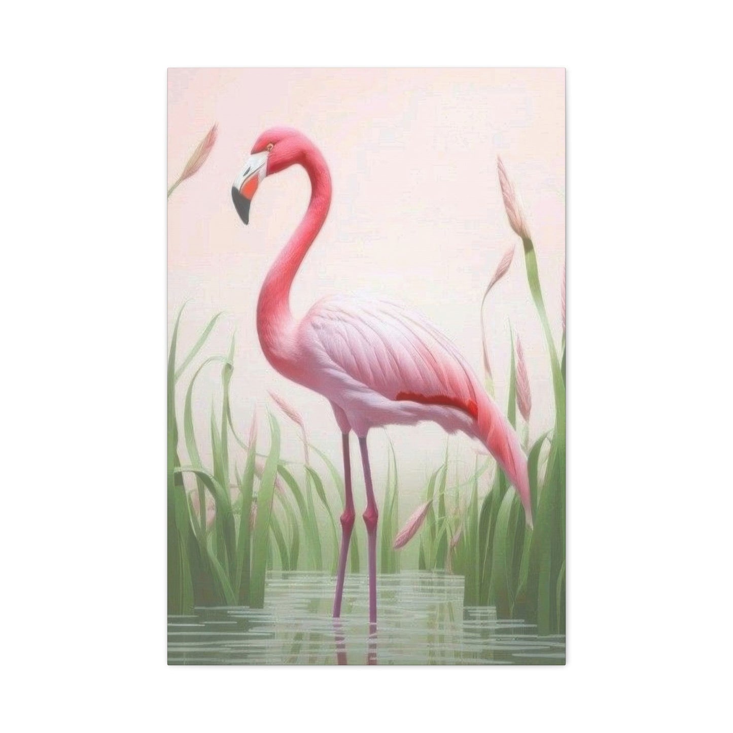 Flamingo Water Grass Wall Art & Canvas Prints