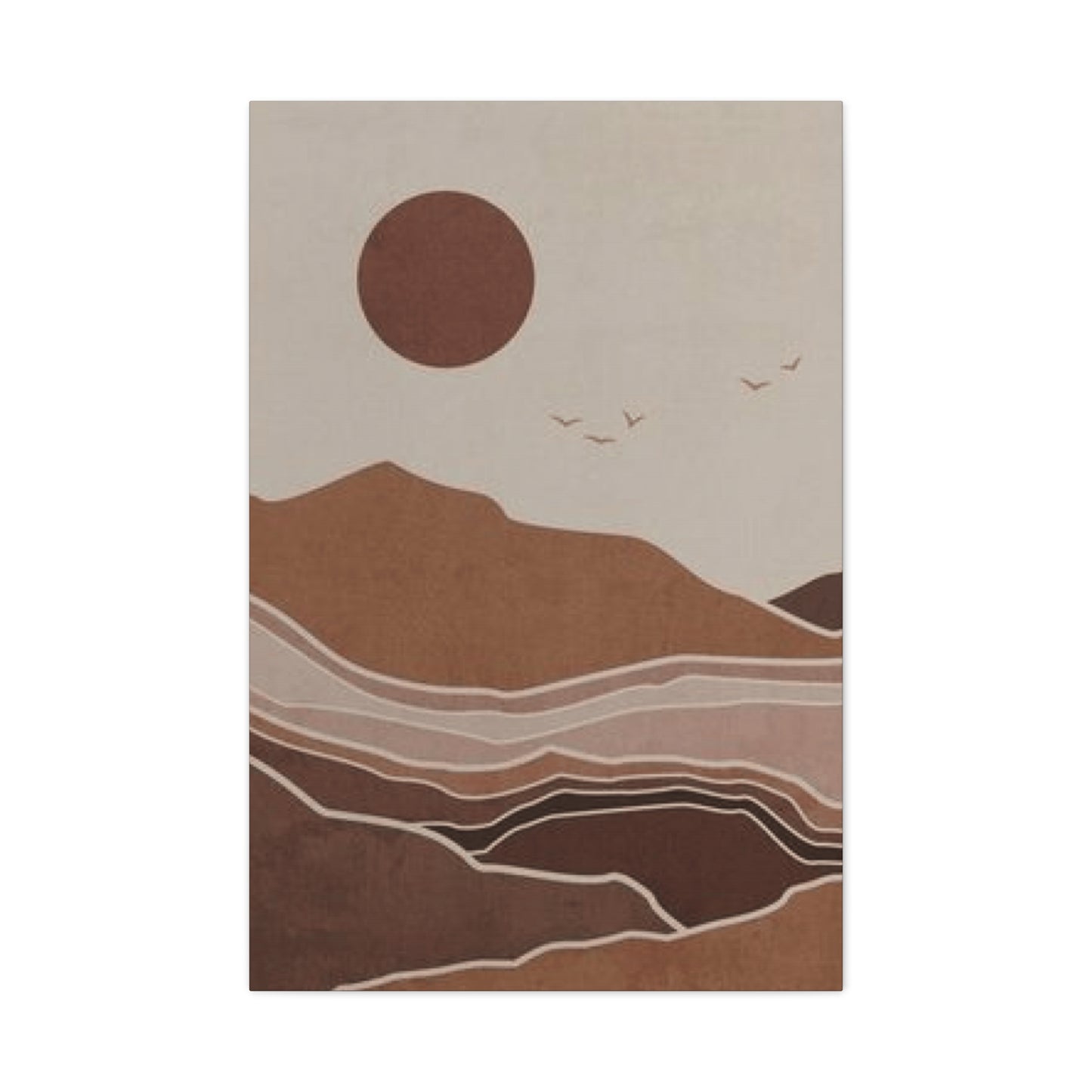 Brown Desert Painting Wall Art & Canvas Prints