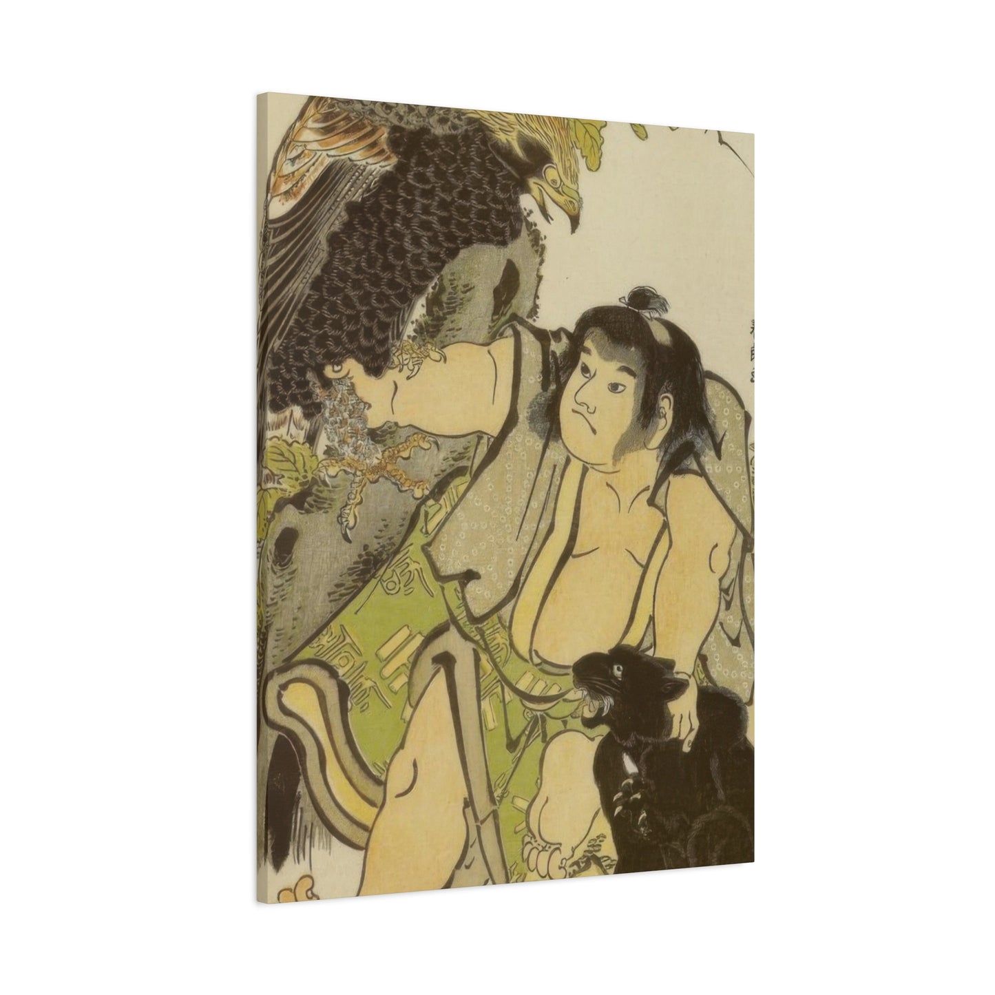 Katsushika Hokusai Kintaro And The Wild Animals Wall Art & Canvas Prints