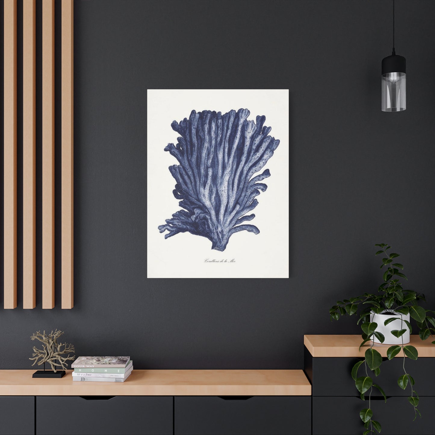 Blue Shell Stem Painting Wall Art & Canvas Prints