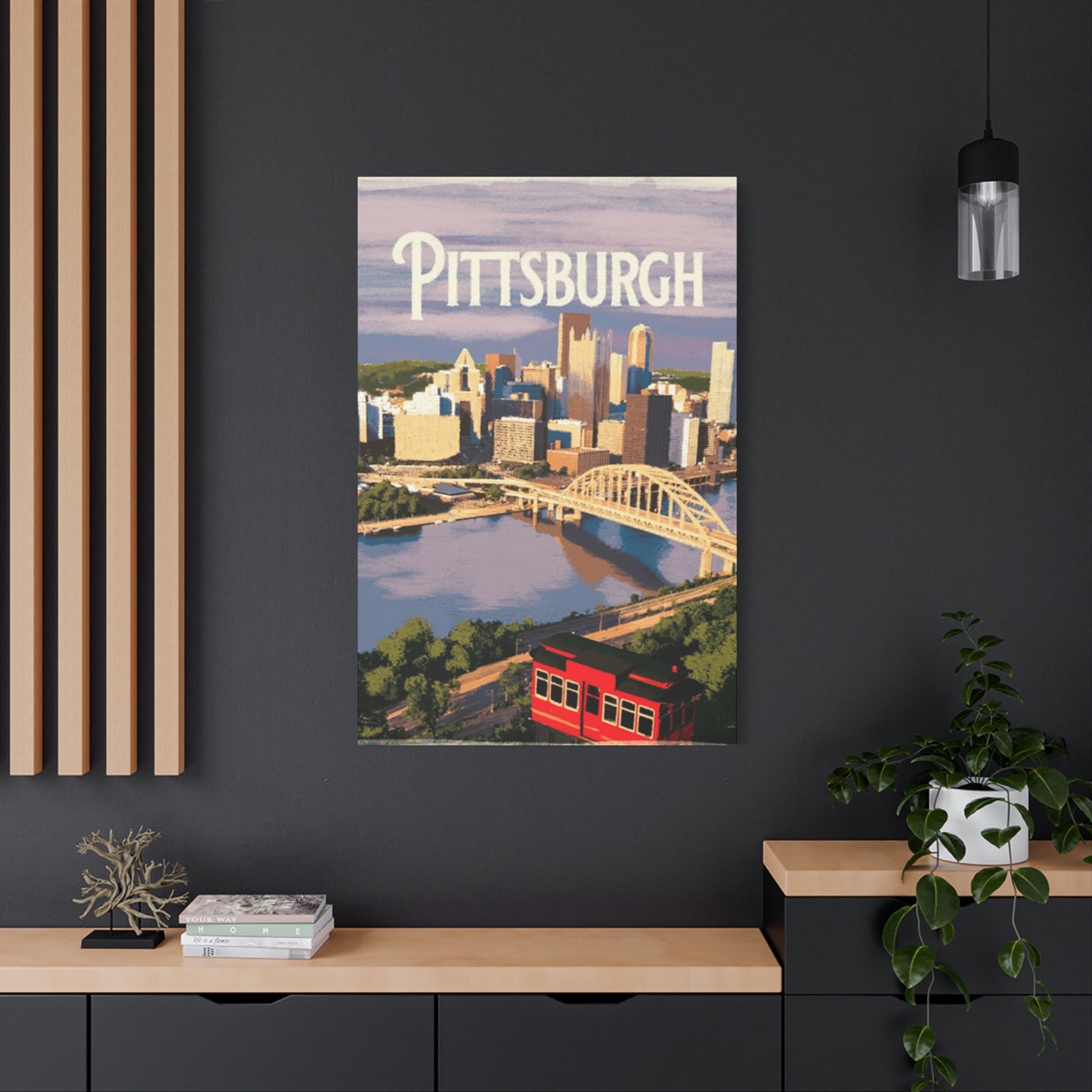 Pittsburgh Bridge & River Poster Wall Art & Canvas Prints