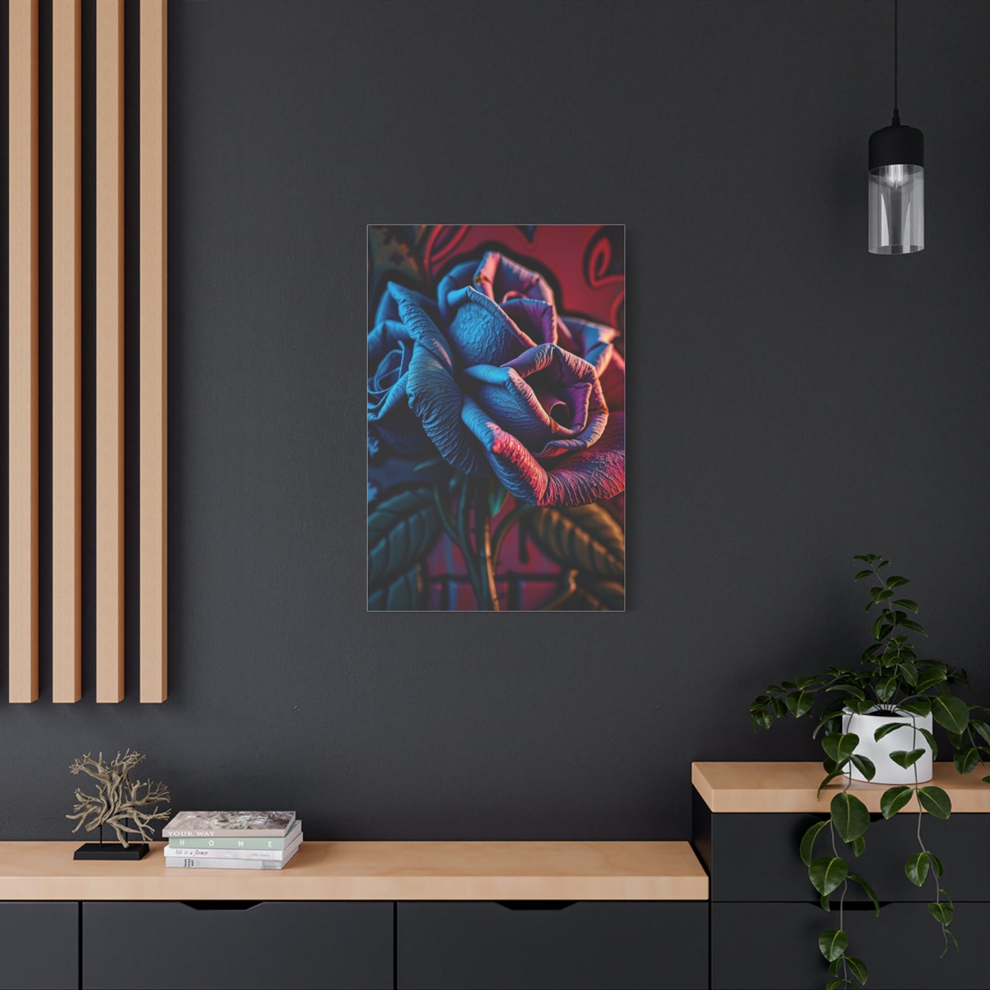 Noble Petals Graffiti Canvas Wall Art & Canvas Print