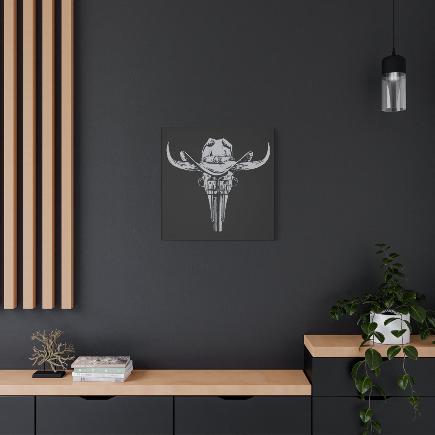 Horn & Guns Drawing Wall Art & Canvas Prints