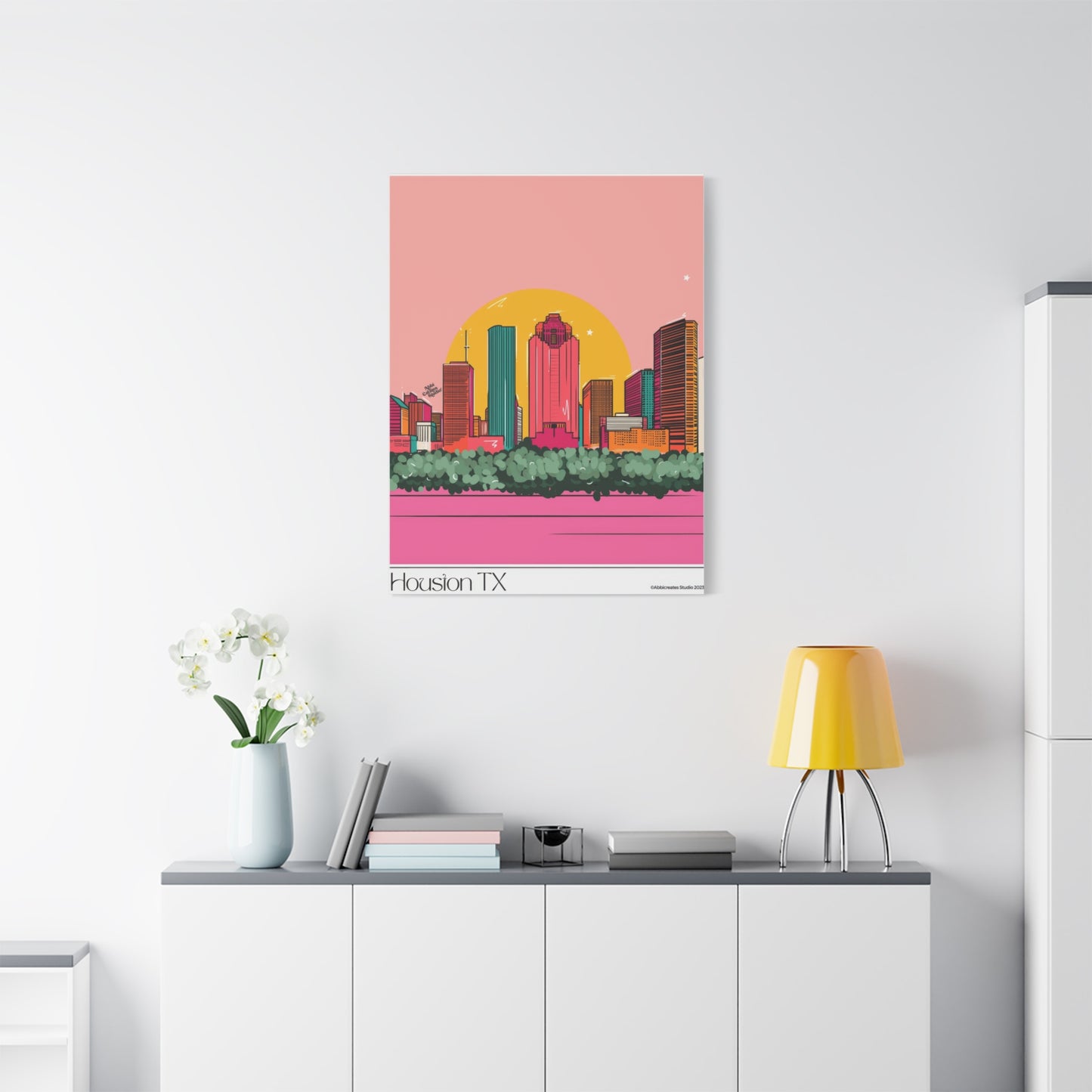Houston Skyline Abbicreates Wall Art & Canvas Prints