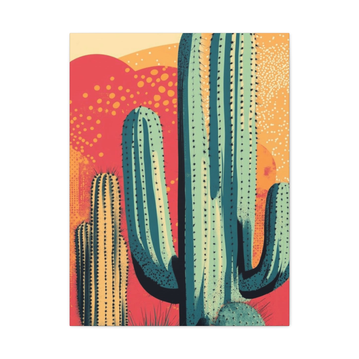 Bright Cactus Painting Wall Art & Canvas Prints