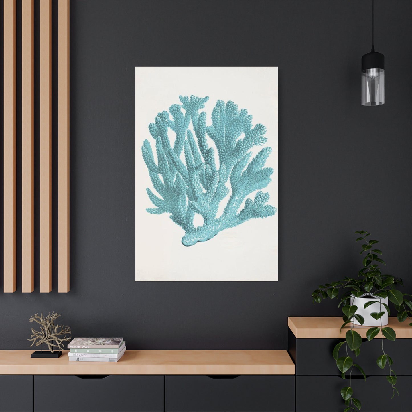 Blue Sea Herb Drawing Wall Art & Canvas Prints