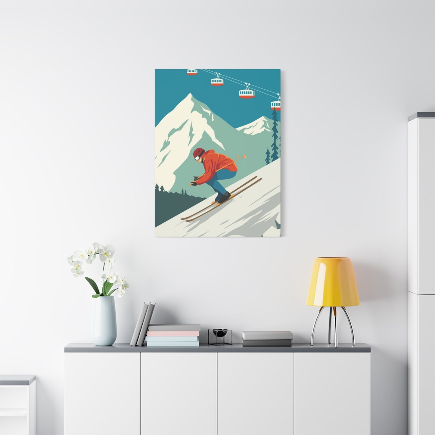 Skiing Poster Wall Art & Canvas Prints