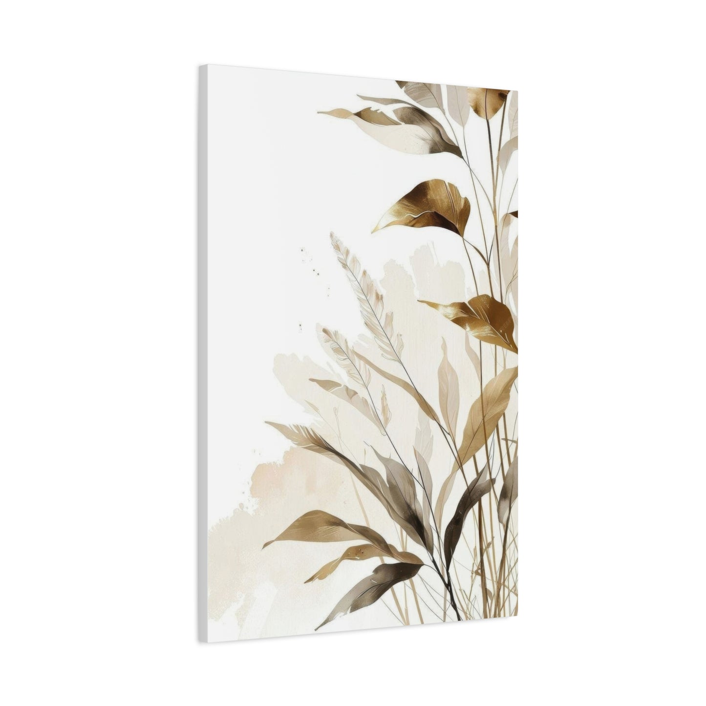 Golden Leaves and Feathers Wall Art & Canvas Prints