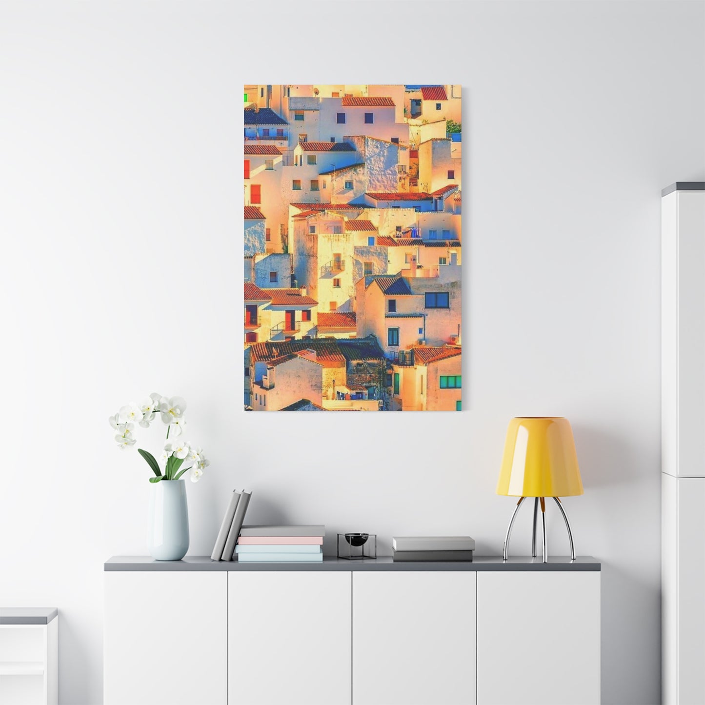 Sunlight On Houses Of Spain Wall Art & Canvas Prints