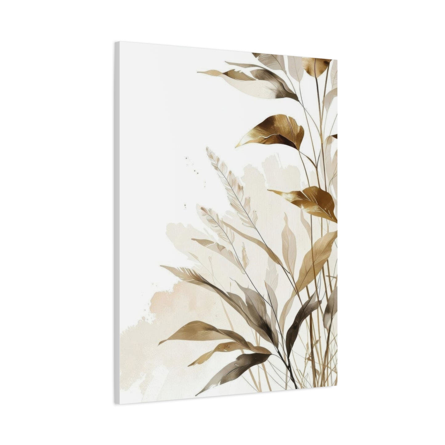 Golden Leaves and Feathers Wall Art & Canvas Prints