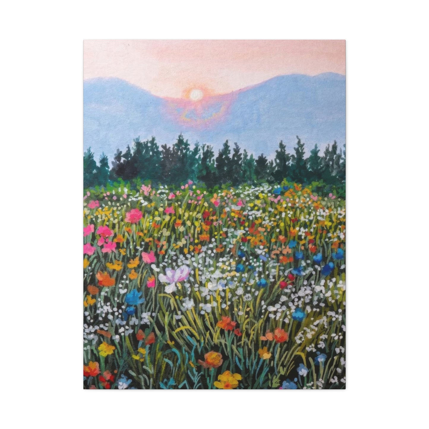 Colorful Flower Fields Colorful Wall Art & Canvas Prints