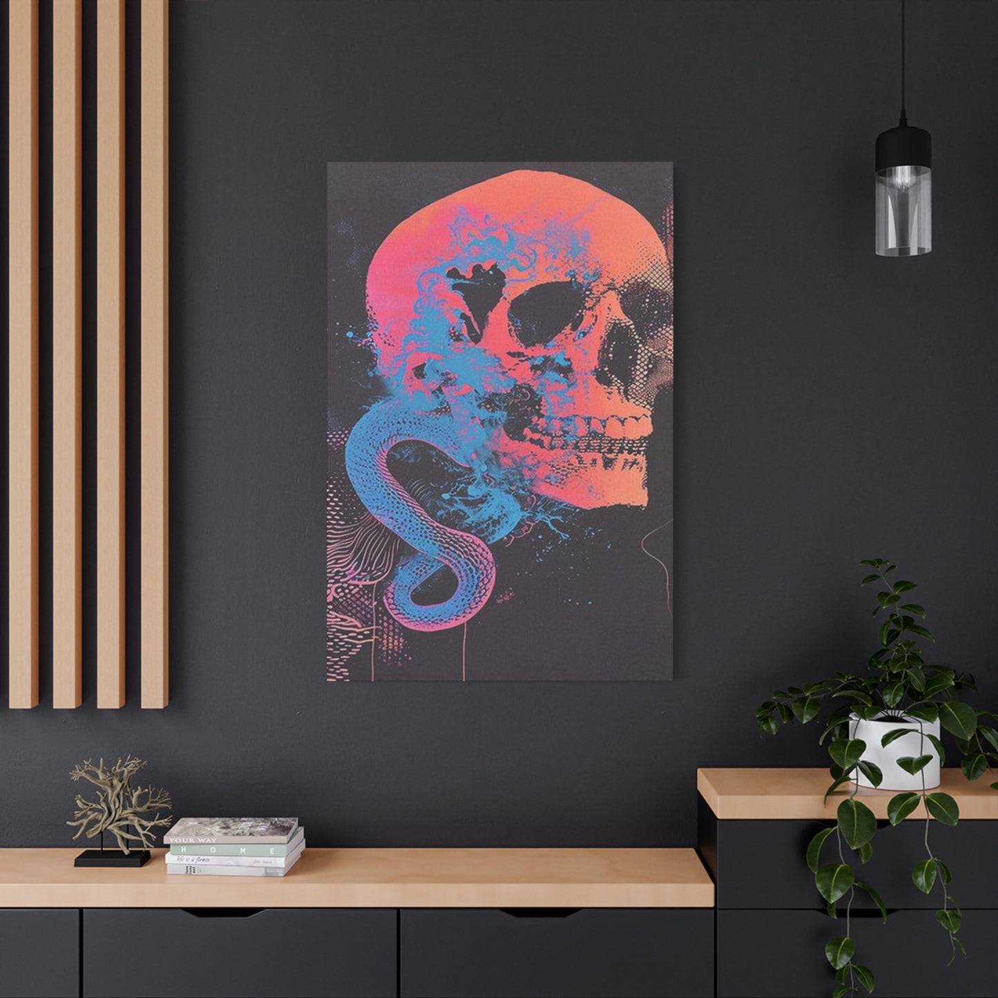 Skull And Snake Poster Wall Art & Canvas Prints