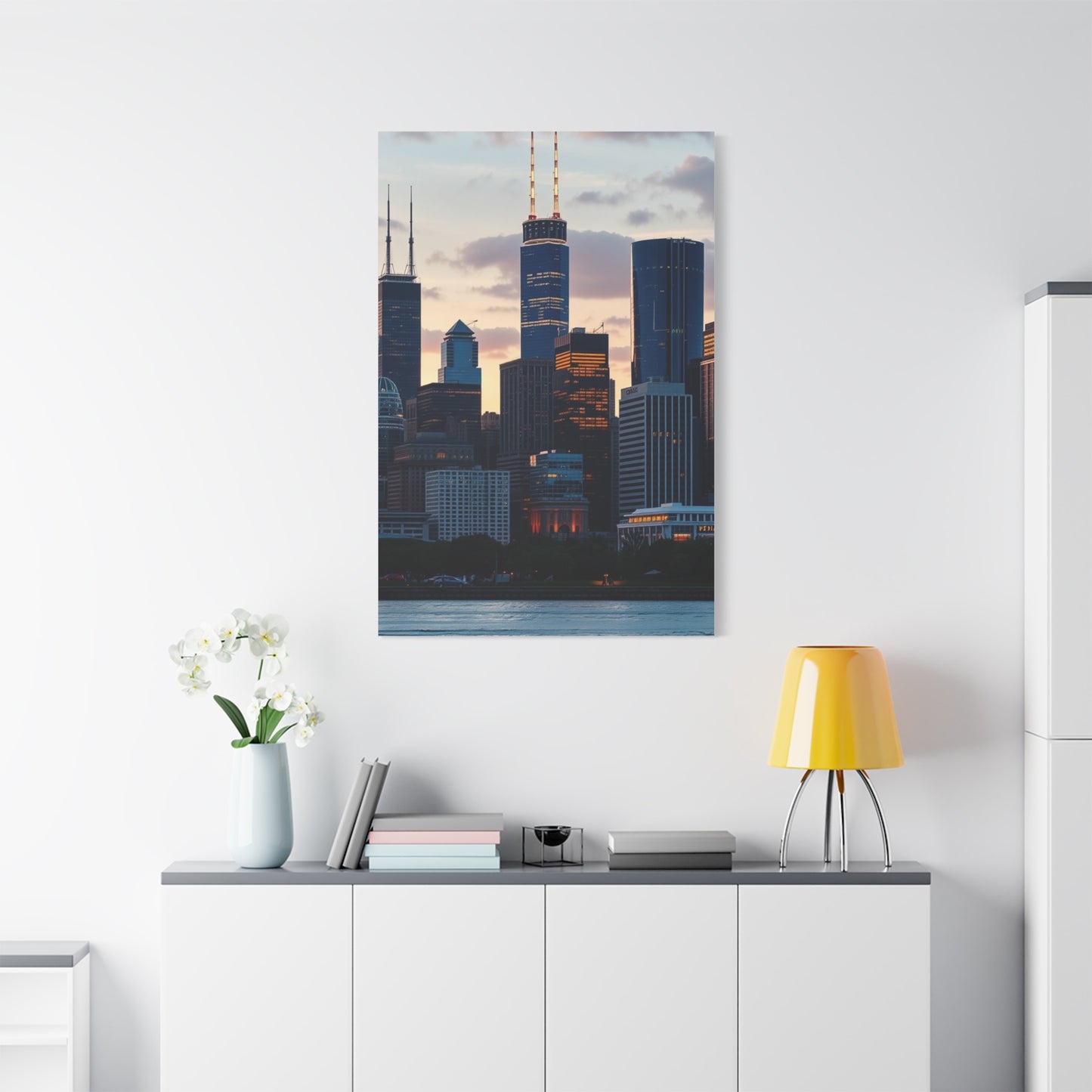 Chicago Skylines Art Canvas Art 5 Wall Art & Canvas Print