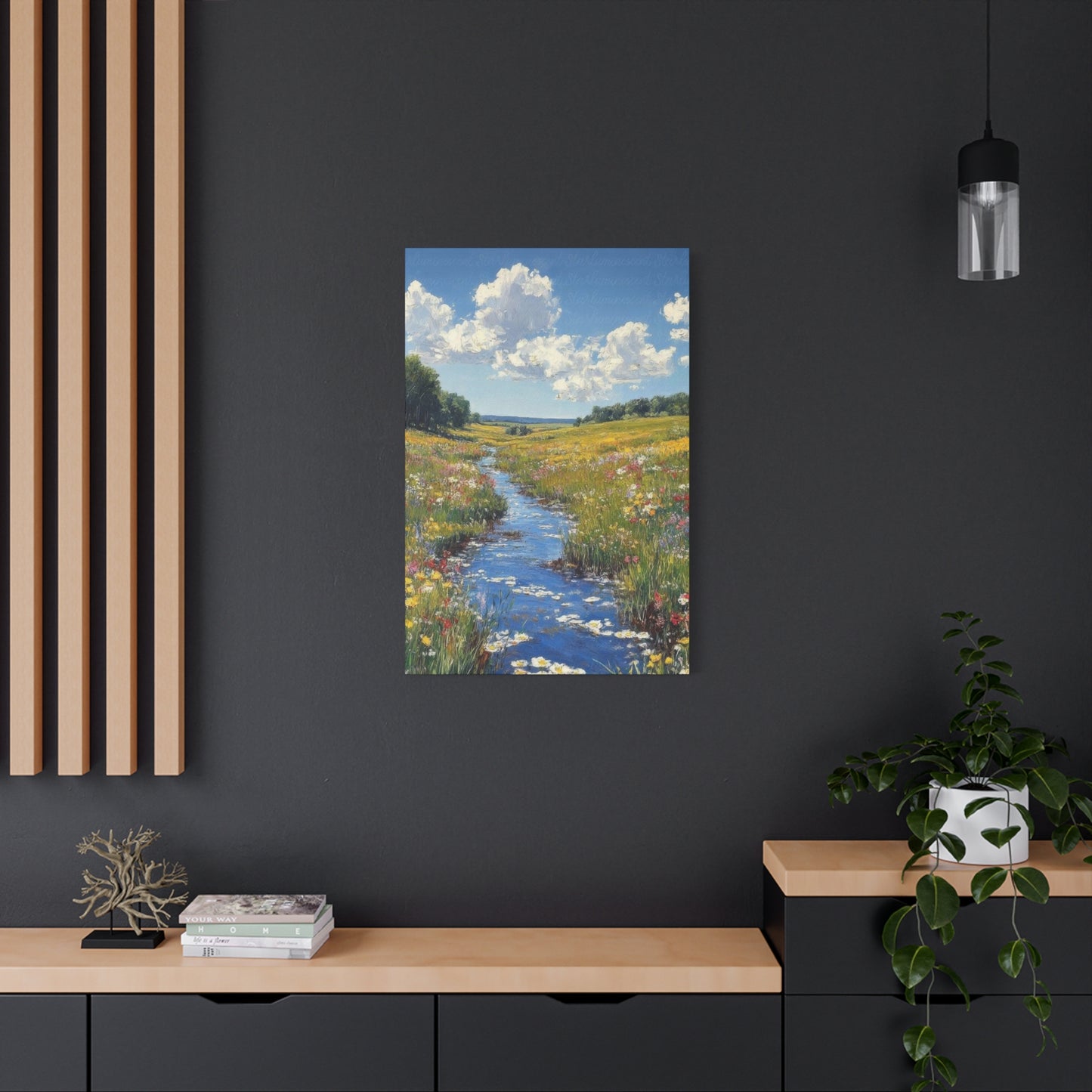Blue Water Green Fields Colorful Wall Art & Canvas Prints