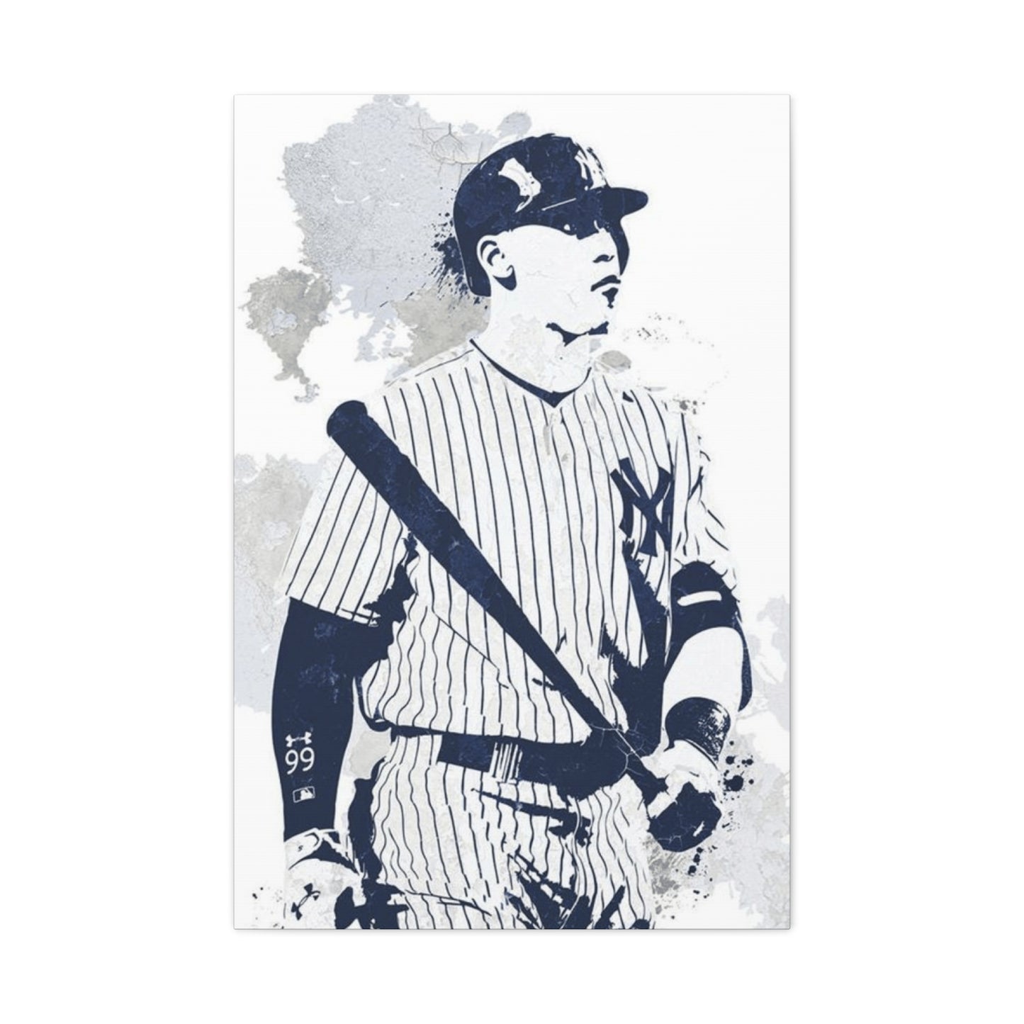 Blue Baseball Drawing Wall Art & Canvas Prints