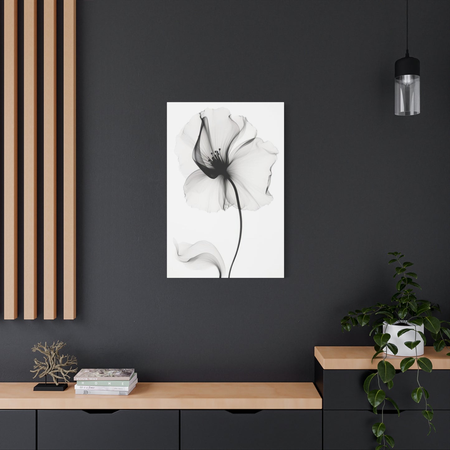 Flower Grey Wall Art & Canvas Prints