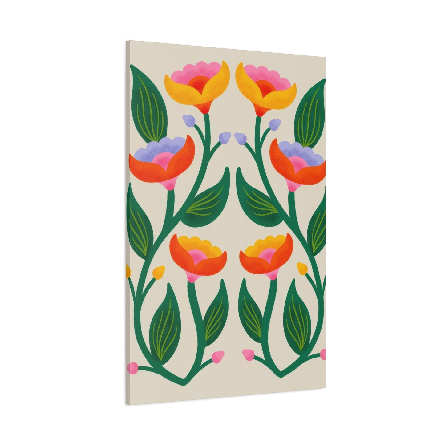 Symmetric Colorful Flowers Wall Art & Canvas Prints