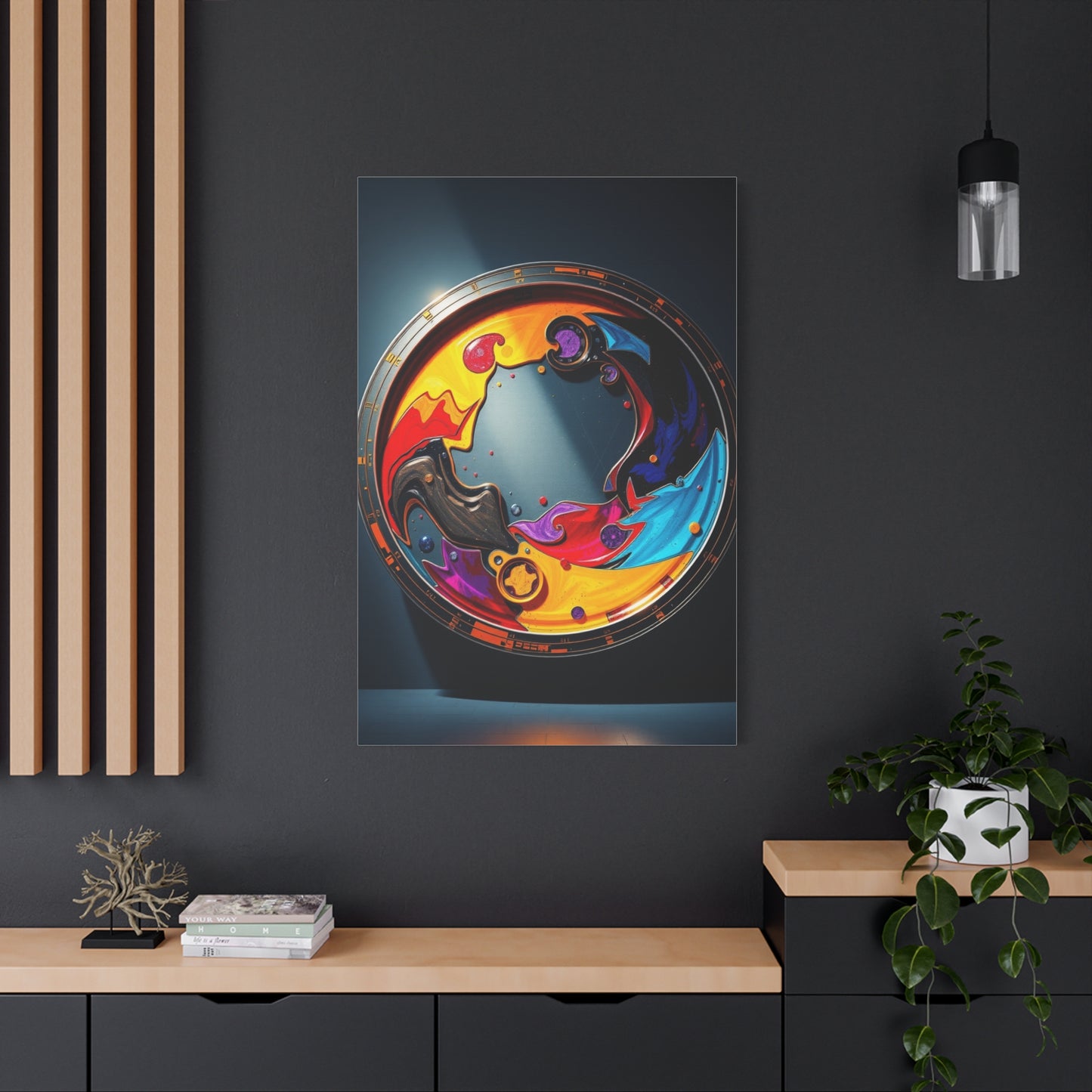 Masterpiece Circular Abstract Art Vision Wall Art & Canvas Print