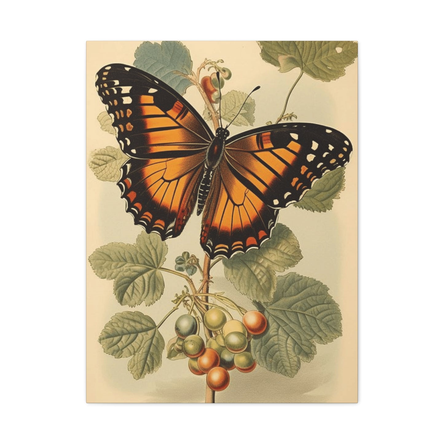 Common Orange Wing Butterfly Painting Wall Art & Canvas Prints