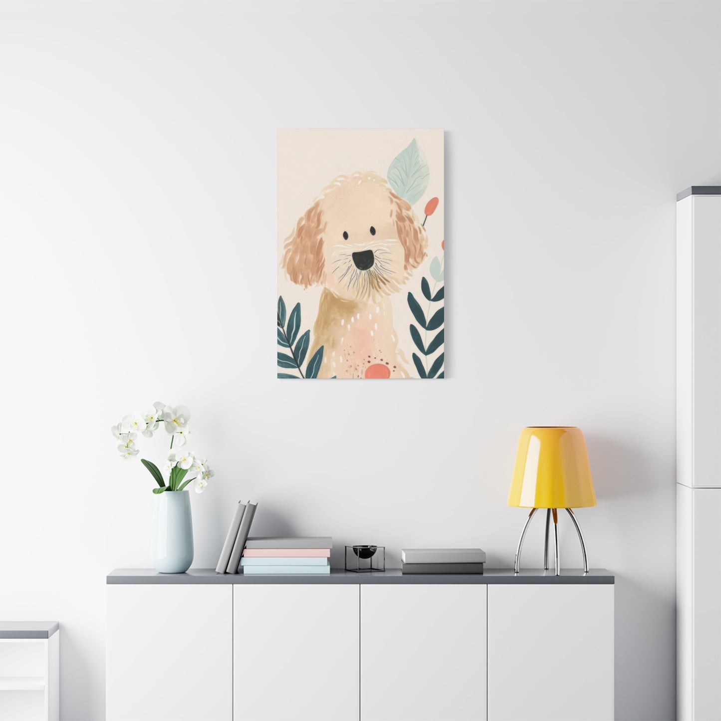 Goldendoodle Illustration Wall Art & Canvas Prints