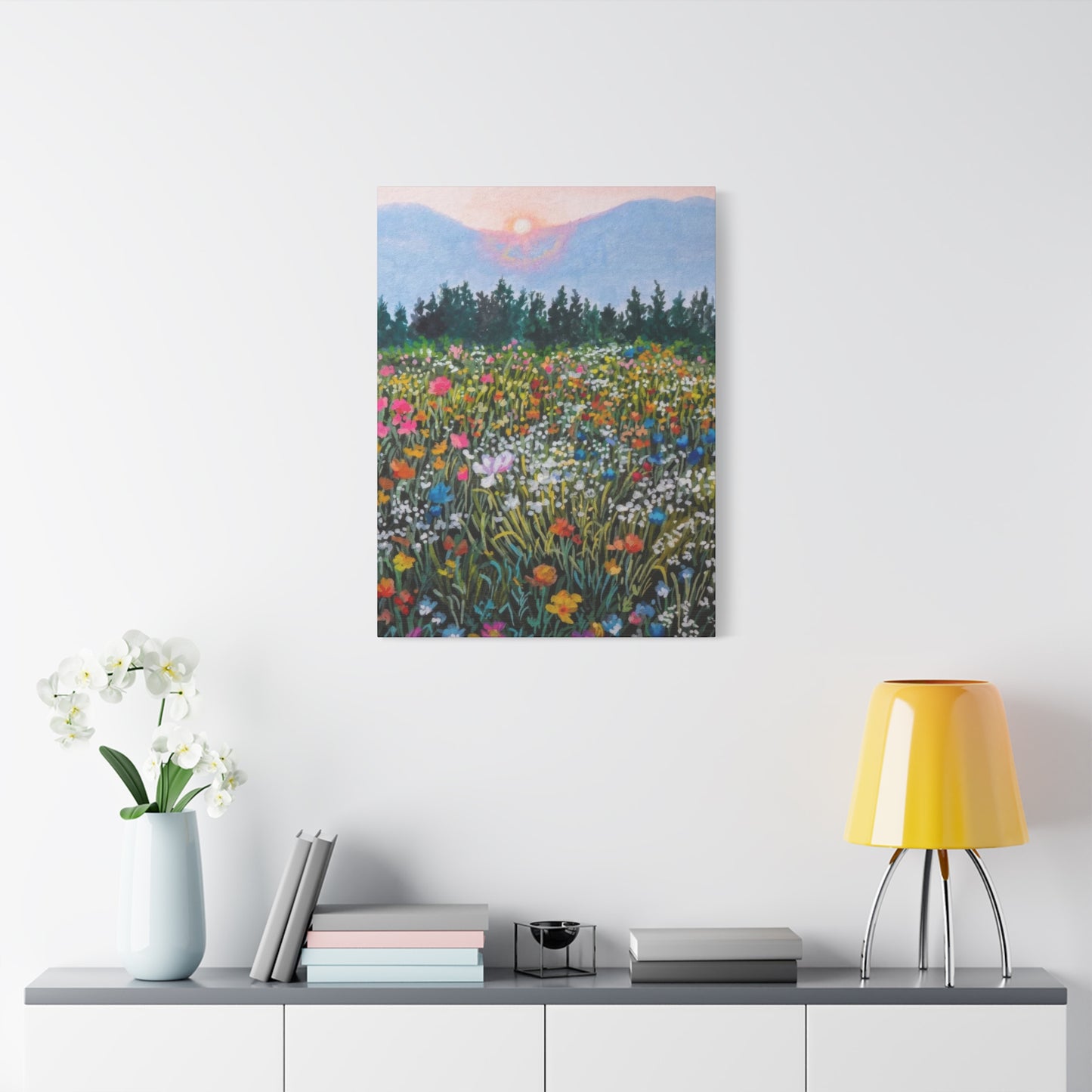 Colorful Flower Fields Colorful Wall Art & Canvas Prints