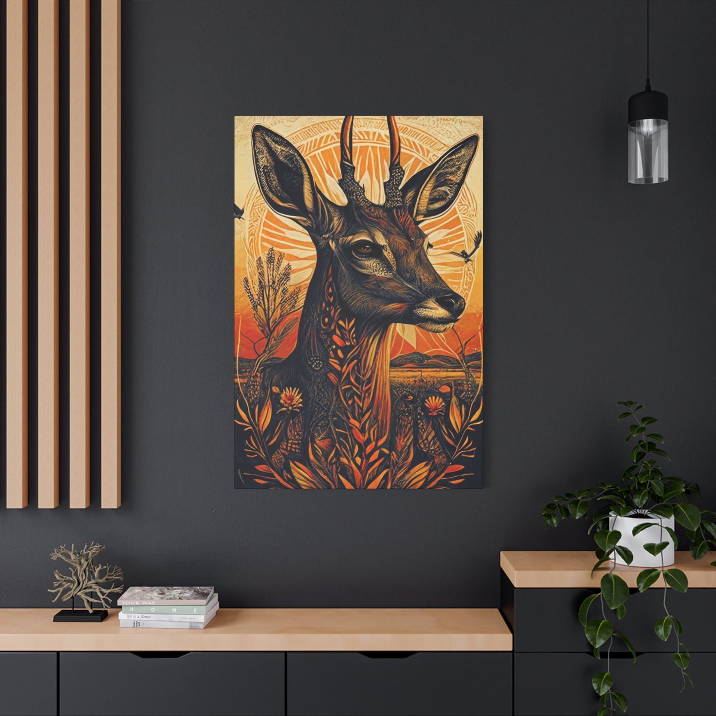 Deer Flora Wall Art & Canvas Prints