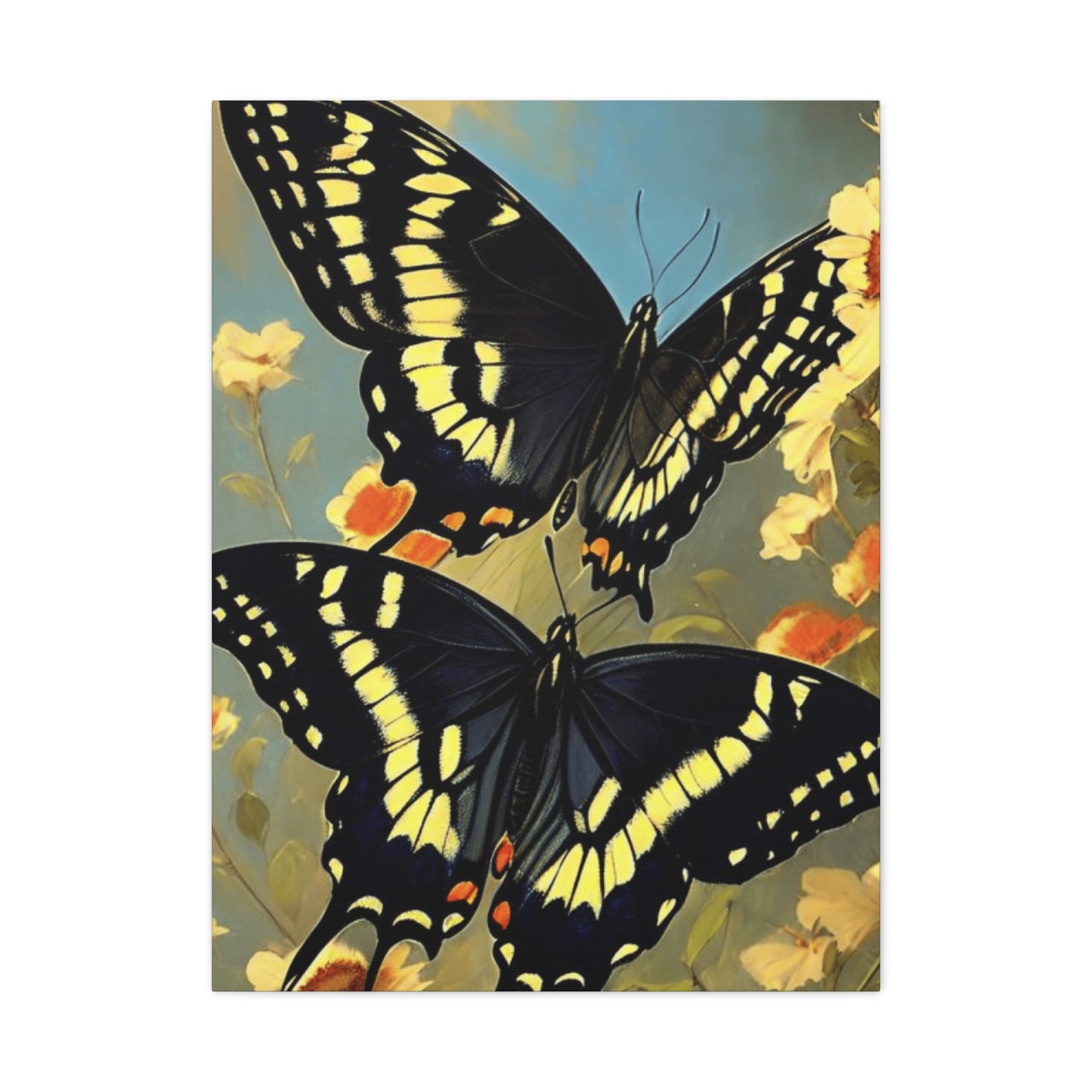 Butterfly with Black and Yellow Wings Wall Art & Canvas Prints