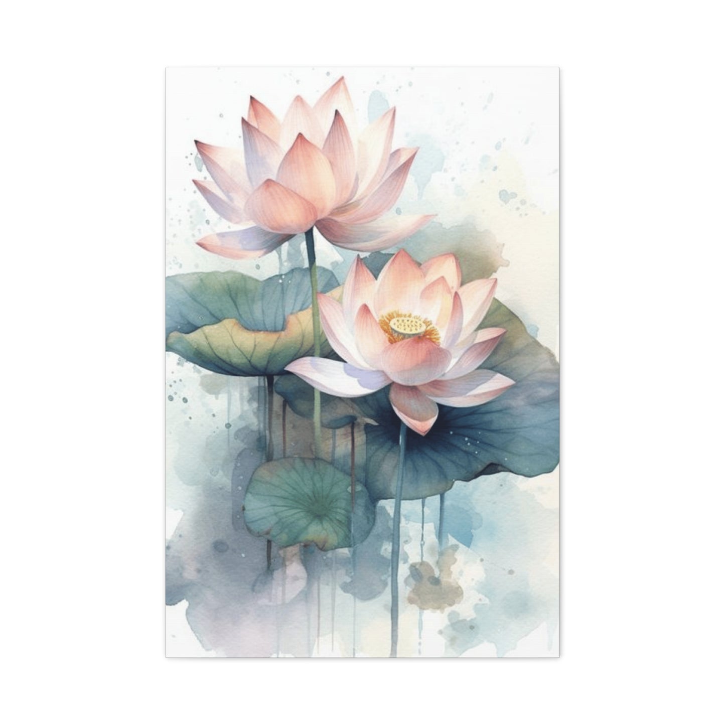 White Lotus Painting Wall Art & Canvas Prints