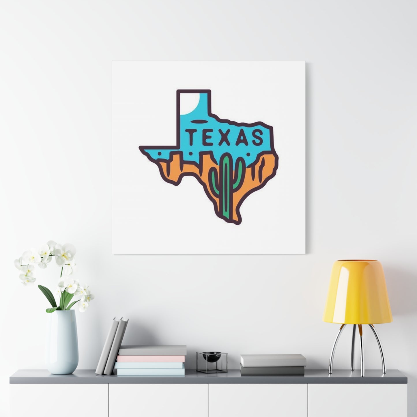 Texas Map Drawing Poster Wall Art & Canvas Prints