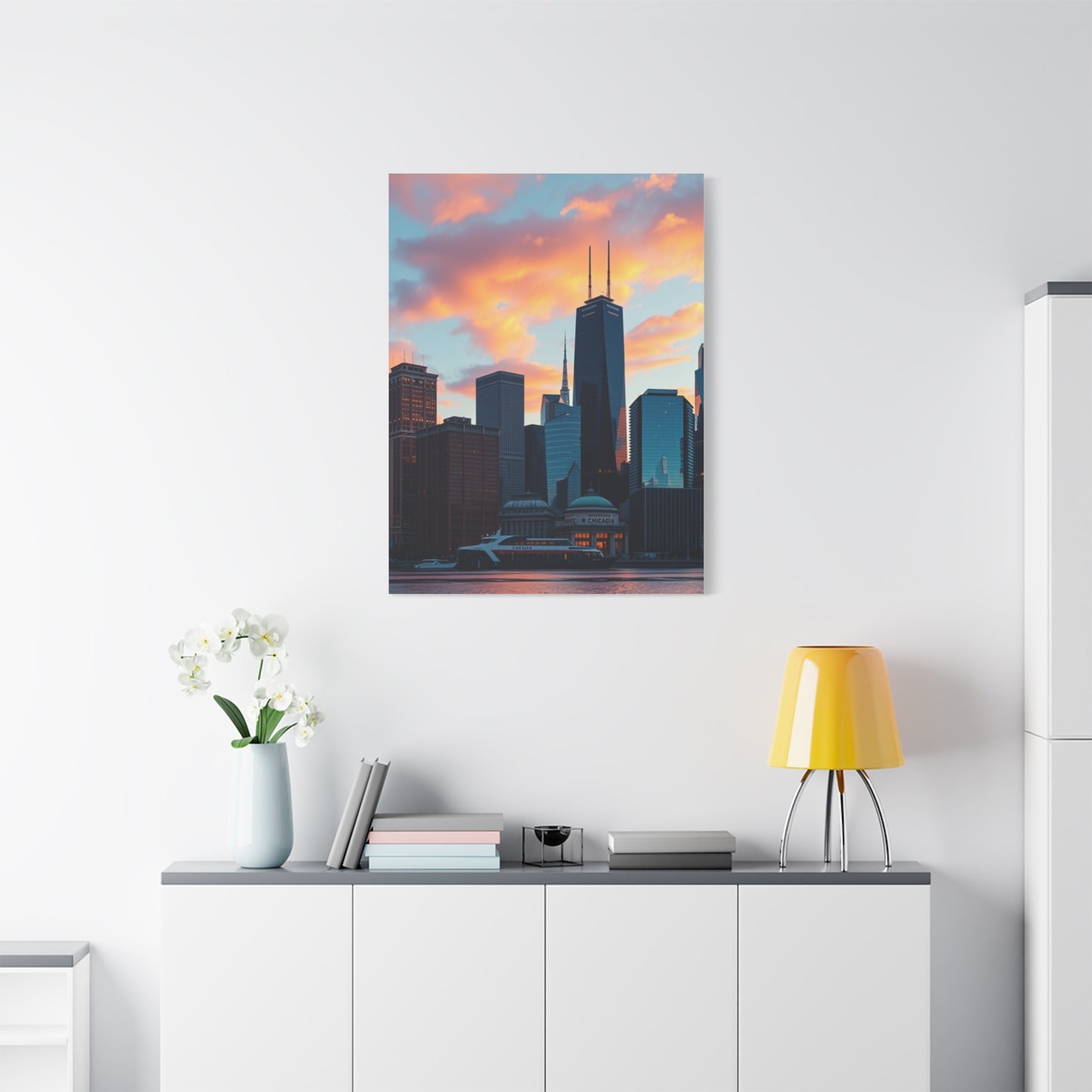 Chicago Skylines Art Canvas Art 3 Wall Art & Canvas Print