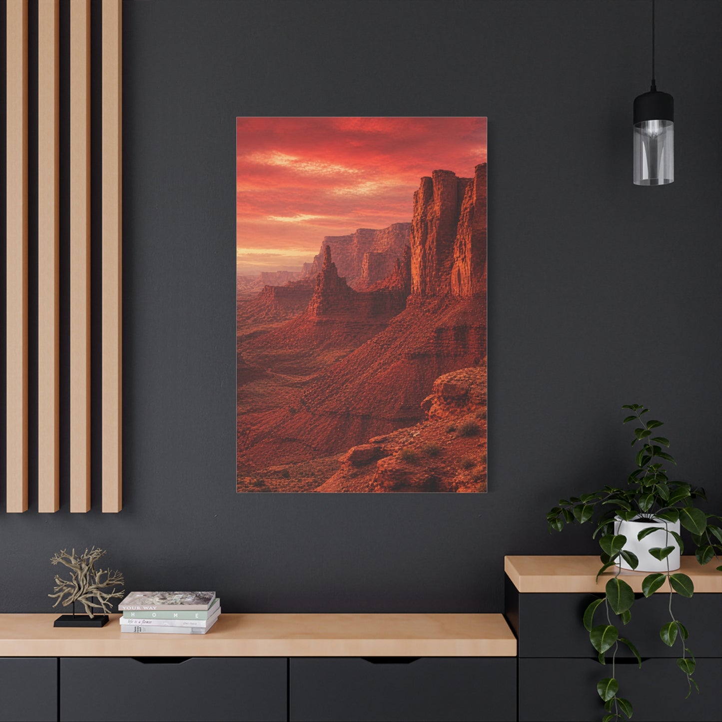 Desert Red Canyon Landscape Wall Art & Canvas Print